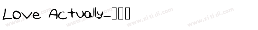 Love Actually字体转换